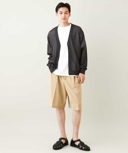 a.v.v（アーヴェヴェ）の「【接触冷感】2タックハーフパンツ（その他パンツ・メンズ・ブラック/ベージュ・48/46/44/50）」の9枚目の写真