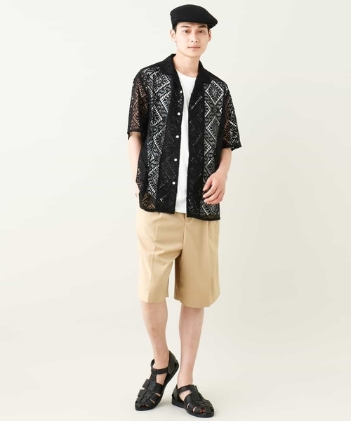 a.v.v（アーヴェヴェ）の「【接触冷感】2タックハーフパンツ（その他パンツ・メンズ・ブラック/ベージュ・48/46/44/50）」の11枚目の写真