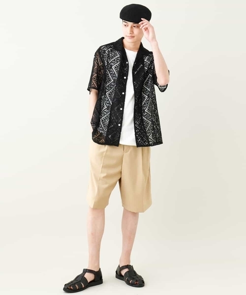 a.v.v（アーヴェヴェ）の「【接触冷感】2タックハーフパンツ（その他パンツ・メンズ・ブラック/ベージュ・48/46/44/50）」の12枚目の写真