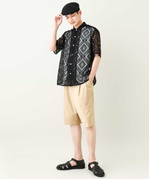 a.v.v（アーヴェヴェ）の「【接触冷感】2タックハーフパンツ（その他パンツ・メンズ・ブラック/ベージュ・48/46/44/50）」の13枚目の写真