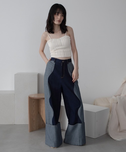 VACANCY(ヴァカンシー)の「ウェーブパイピングカップ付キャミソール(キャミソール・レディース・ブラック/ホワイト/ブラウン/レッド・FREE/LARGE/MEDIUM/SMALL)」の11枚目の写真