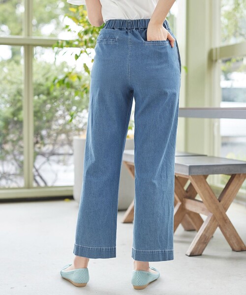 Tiaclasse(ティアクラッセ)の「【おのののかさん着用】TCデニム切替ワイドストレートパンツ(その他パンツ・レディース・ネイビー/サックスブルー・S/M/L)」の20枚目の写真