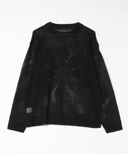 FUNALIVE（ファンアライブ）の「Flower motif mesh knit / 7GGフラワーモチーフメッシュニット unisex（Tシャツ/カットソー・メンズ・ホワイト/ブラック/ブルーグレー・M/L）」の4枚目の写真
