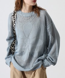 Flower motif mesh knit / 7GGフラワーモチーフメッシュニット unisex
