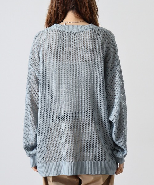 FUNALIVE（ファンアライブ）の「Flower motif mesh knit / 7GGフラワーモチーフメッシュニット unisex（Tシャツ/カットソー・メンズ・ホワイト/ブラック/ブルーグレー・M/L）」の17枚目の写真