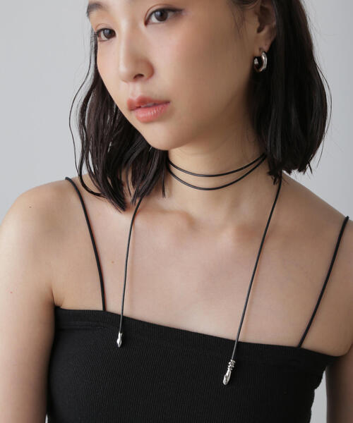 FREE'S MART（フリーズマート）の「◇ロープロングチョーカー（チョーカー・レディース・ブラック・ﾌﾘ-）」の2枚目の写真