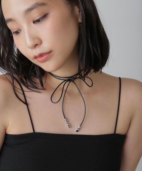 FREE'S MART（フリーズマート）の「◇ロープロングチョーカー（チョーカー・レディース・ブラック・ﾌﾘ-）」の4枚目の写真
