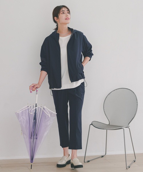 Elura(エルーラ)の「<梅雨時期でも快適>落ち感クループルオーバー(Tシャツ/カットソー・レディース・ライトブルー/ホワイト/ネイビー・FREE)」の15枚目の写真