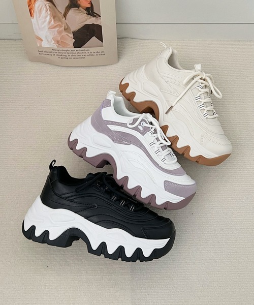 ゆうまむ 厚底スニーカー 41 ボリュームソール厚底スニーカー[品番：OUTW0000036]｜Outfitter lab