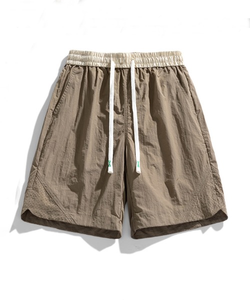 セール】【SETUP7】ウエストゴムバイカラーショートパンツ