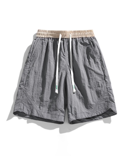 SETUP7（セットアップセブン）の「【SETUP7】ウエストゴムバイカラーショートパンツ SCCH372（その他パンツ・メンズ・ベージュ/ネイビー/ブラック/カーキ/グレー・FREE）」の3枚目の写真