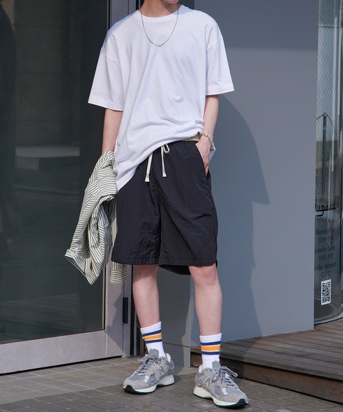 SETUP7（セットアップセブン）の「【SETUP7】ウエストゴムバイカラーショートパンツ SCCH372（その他パンツ・メンズ・ベージュ/ネイビー/ブラック/カーキ/グレー・FREE）」の13枚目の写真