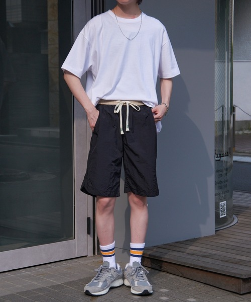 SETUP7（セットアップセブン）の「【SETUP7】ウエストゴムバイカラーショートパンツ SCCH372（その他パンツ・メンズ・ベージュ/ネイビー/ブラック/カーキ/グレー・FREE）」の11枚目の写真