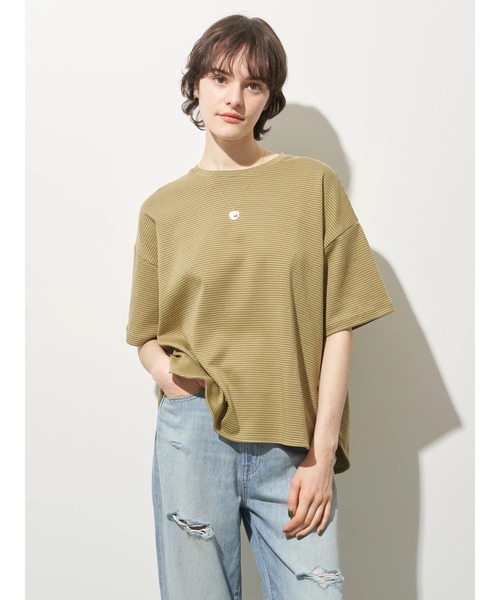 AMERICAN HOLIC(アメリカンホリック)の「接触冷感裾ラウンドカットプルオーバー(Tシャツ/カットソー・レディース・オフホワイト/ブラック/イエロー系その他/ブラック系その他4/ピンク系その他/ブルー系その他・M/L)」の5枚目の写真