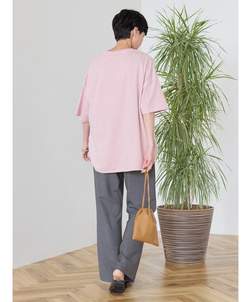 AMERICAN HOLIC(アメリカンホリック)の「接触冷感裾ラウンドカットプルオーバー(Tシャツ/カットソー・レディース・オフホワイト/ブラック/イエロー系その他/ブラック系その他4/ピンク系その他/ブルー系その他・M/L)」の14枚目の写真