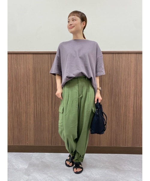 AMERICAN HOLIC(アメリカンホリック)の「接触冷感裾ラウンドカットプルオーバー(Tシャツ/カットソー・レディース・オフホワイト/ブラック/イエロー系その他/ブラック系その他4/ピンク系その他/ブルー系その他・M/L)」の8枚目の写真