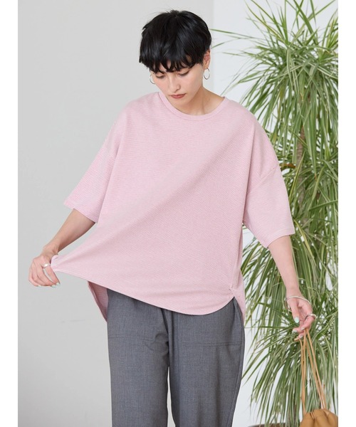 AMERICAN HOLIC(アメリカンホリック)の「接触冷感裾ラウンドカットプルオーバー(Tシャツ/カットソー・レディース・オフホワイト/ブラック/イエロー系その他/ブラック系その他4/ピンク系その他/ブルー系その他・M/L)」の21枚目の写真