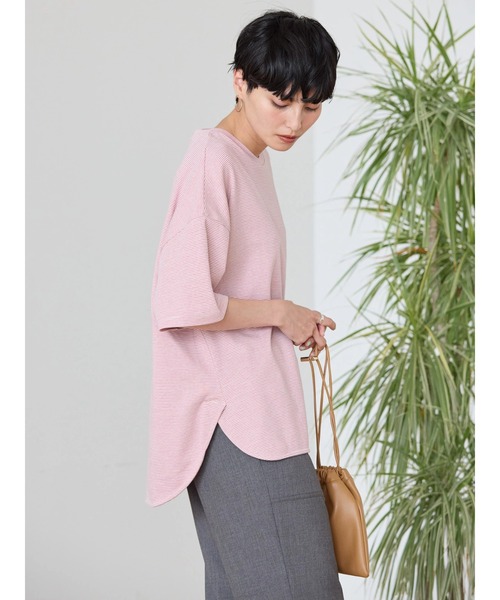 AMERICAN HOLIC(アメリカンホリック)の「接触冷感裾ラウンドカットプルオーバー(Tシャツ/カットソー・レディース・オフホワイト/ブラック/イエロー系その他/ブラック系その他4/ピンク系その他/ブルー系その他・M/L)」の18枚目の写真