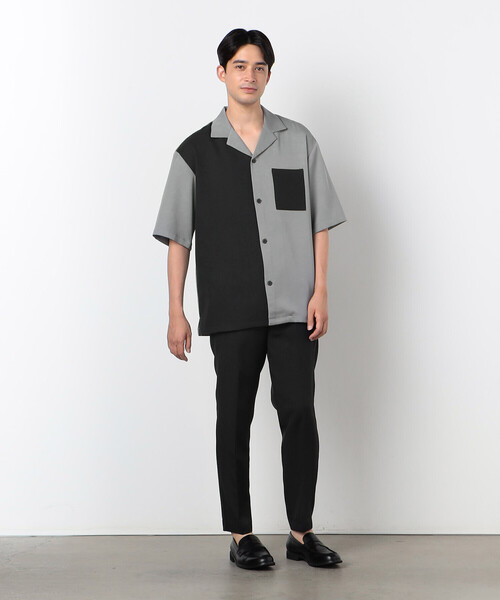 COMME CA ISM（コムサイズム）の「ファンクショナル バイカラー コンビ 羽織シャツ（シャツ/ブラウス・メンズ・グレー/ベージュ・MEDIUM/LARGE）」の3枚目の写真