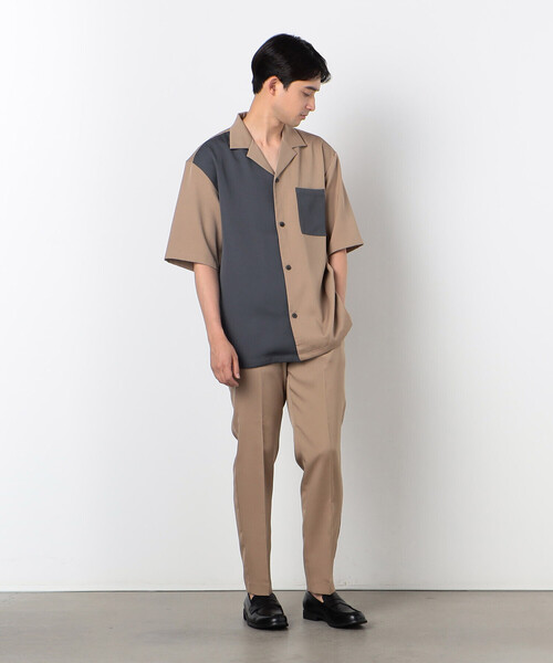 COMME CA ISM（コムサイズム）の「ファンクショナル バイカラー コンビ 羽織シャツ（シャツ/ブラウス・メンズ・グレー/ベージュ・MEDIUM/LARGE）」の6枚目の写真