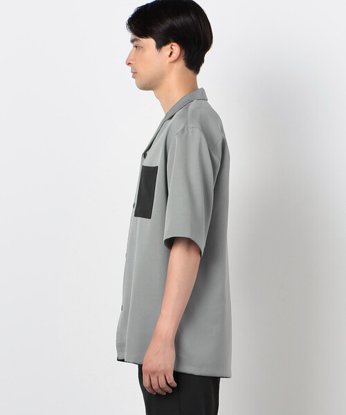 COMME CA ISM（コムサイズム）の「ファンクショナル バイカラー コンビ 羽織シャツ（シャツ/ブラウス・メンズ・グレー/ベージュ・MEDIUM/LARGE）」の10枚目の写真