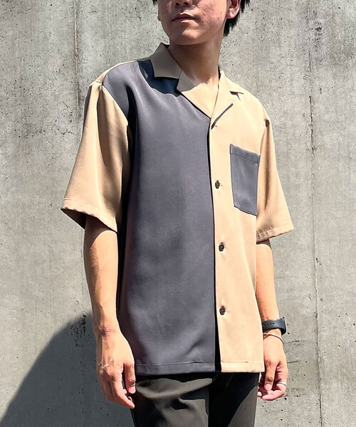 COMME CA ISM（コムサイズム）の「ファンクショナル バイカラー コンビ 羽織シャツ（シャツ/ブラウス・メンズ・グレー/ベージュ・MEDIUM/LARGE）」の18枚目の写真