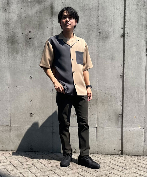 COMME CA ISM（コムサイズム）の「ファンクショナル バイカラー コンビ 羽織シャツ（シャツ/ブラウス・メンズ・グレー/ベージュ・MEDIUM/LARGE）」の20枚目の写真