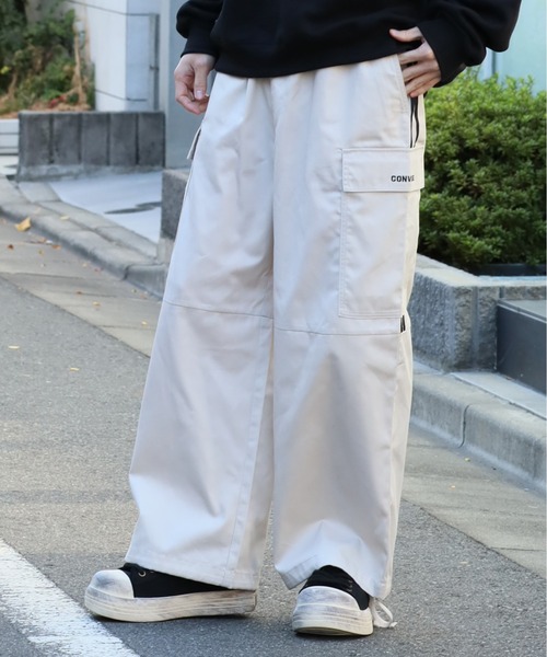 Persevere パーシビア　カーゴパンツ　オフホワイト セール】【CONVERSE/コンバース】ライン入り リラクシング カーゴ