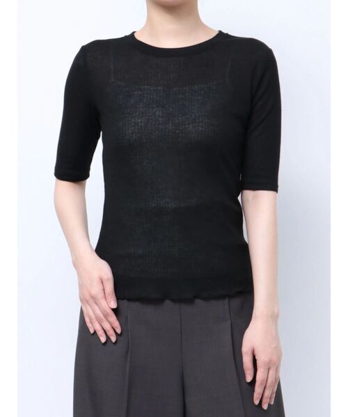 LAGUNAMOON(ラグナムーン)の「ソフトリブカットトップス(Tシャツ/カットソー・レディース・ブラック/ブラウン/アイボリー・FREE)」の8枚目の写真