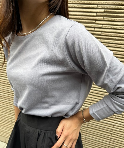 SETUP7(セットアップセブン)の「【SETUP7】ドライカノコ無地長袖Tシャツ /42835965/42835966 MNY(Tシャツ/カットソー・レディース・ネイビー/カーキ/ライトブルー/サックスブルー/ネイビー系2・M/L)」の15枚目の写真