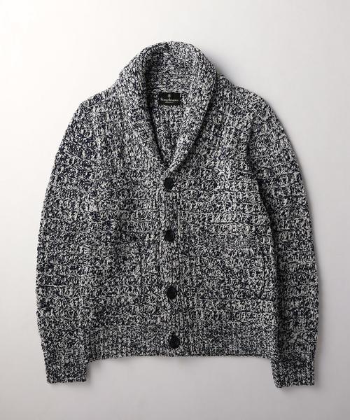 UNITED ARROWS（ユナイテッドアローズ）の「＜BOW＆ARROWS(ボウ アンド アローズ)＞ メランジ カーディガン◆（ニット/セーター・メンズ・グレー/ネイビー/オリーブ・LARGE/SMALL/MEDIUM）」の3枚目の写真