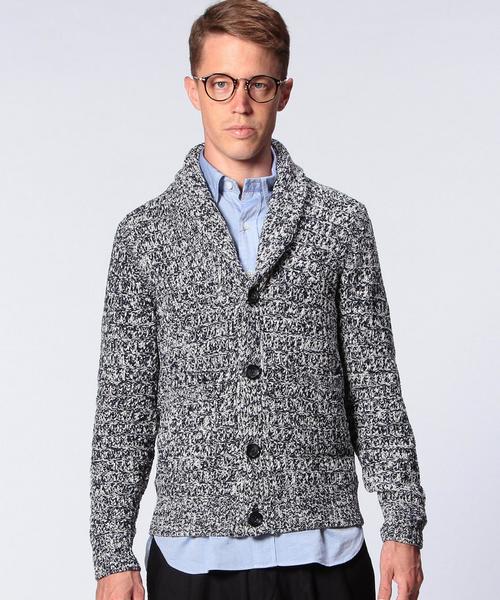 UNITED ARROWS（ユナイテッドアローズ）の「＜BOW＆ARROWS(ボウ アンド アローズ)＞ メランジ カーディガン◆（ニット/セーター・メンズ・グレー/ネイビー/オリーブ・LARGE/SMALL/MEDIUM）」の5枚目の写真