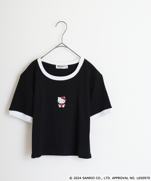 sanrio(サンリオ)の「サンリオキャラクターズ フライスチビTシャツ(Tシャツ/カットソー・レディース・サックスブルー/アイボリー/ホワイト系/ブラック/ライトピンク/ブルー系その他/ホワイト/オートミール/ブラック系/ホワイト系その他・M/L)」の5枚目の写真