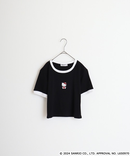 sanrio(サンリオ)の「サンリオキャラクターズ フライスチビTシャツ(Tシャツ/カットソー・レディース・サックスブルー/アイボリー/ホワイト系/ブラック/ライトピンク/ブルー系その他/ホワイト/オートミール/ブラック系/ホワイト系その他・M/L)」の17枚目の写真