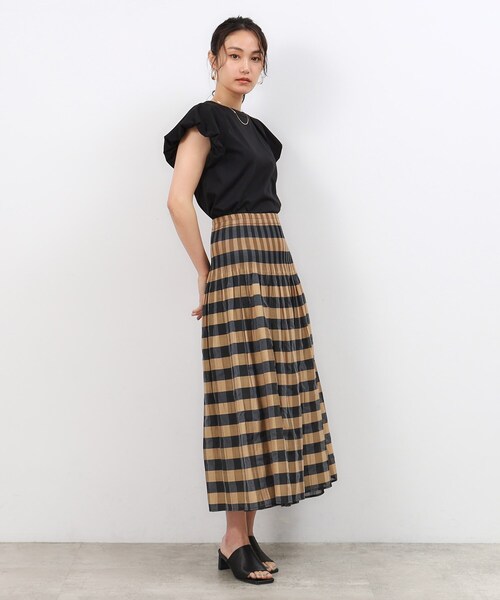 OPAQUE.CLIP（オペークドットクリップ）の「◆《美人百花掲載》バルーンスリーブカットソー【洗濯機洗い可】（Tシャツ/カットソー・レディース・ブラック/ダークブラウン/ホワイト・40/38/36）」の13枚目の写真