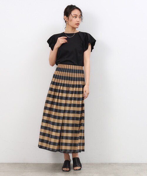 OPAQUE.CLIP（オペークドットクリップ）の「◆《美人百花掲載》バルーンスリーブカットソー【洗濯機洗い可】（Tシャツ/カットソー・レディース・ブラック/ダークブラウン/ホワイト・40/38/36）」の14枚目の写真