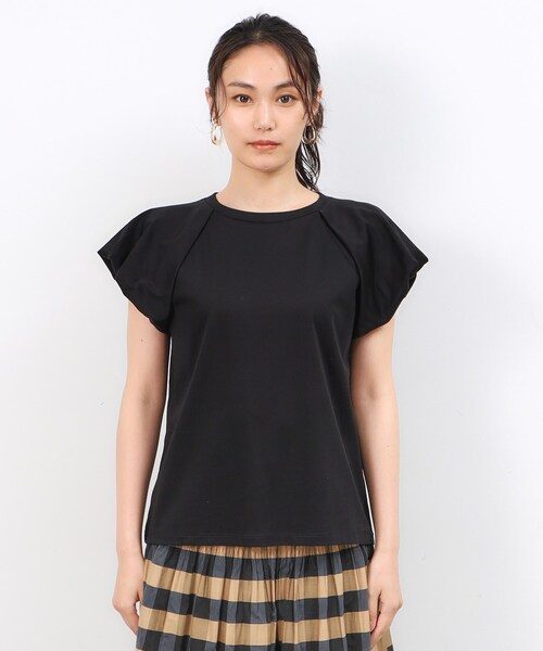 OPAQUE.CLIP（オペークドットクリップ）の「◆《美人百花掲載》バルーンスリーブカットソー【洗濯機洗い可】（Tシャツ/カットソー・レディース・ブラック/ダークブラウン/ホワイト・40/38/36）」の16枚目の写真