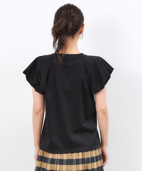 OPAQUE.CLIP（オペークドットクリップ）の「◆《美人百花掲載》バルーンスリーブカットソー【洗濯機洗い可】（Tシャツ/カットソー・レディース・ブラック/ダークブラウン/ホワイト・40/38/36）」の18枚目の写真