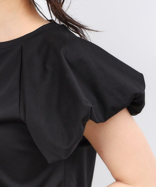 OPAQUE.CLIP（オペークドットクリップ）の「◆《美人百花掲載》バルーンスリーブカットソー【洗濯機洗い可】（Tシャツ/カットソー・レディース・ブラック/ダークブラウン/ホワイト・40/38/36）」の20枚目の写真