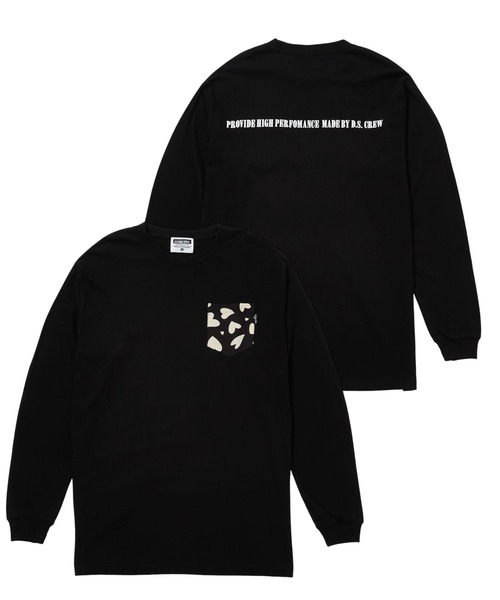 DOUBLE STEAL（ダブルスティール）の「柄ポケット 長袖Tシャツ（Tシャツ/カットソー・メンズ・ブラック系その他/ホワイト系その他2/ブラック系その他2/ホワイト系その他・LARGE/X-LARGE/MEDIUM）」の2枚目の写真