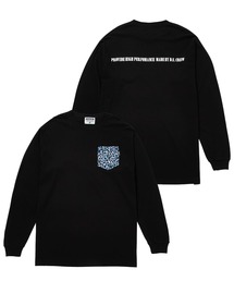 柄ポケット 長袖Tシャツ