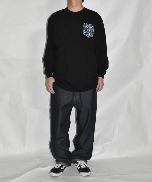 DOUBLE STEAL（ダブルスティール）の「柄ポケット 長袖Tシャツ（Tシャツ/カットソー・メンズ・ブラック系その他/ホワイト系その他2/ブラック系その他2/ホワイト系その他・LARGE/X-LARGE/MEDIUM）」の10枚目の写真