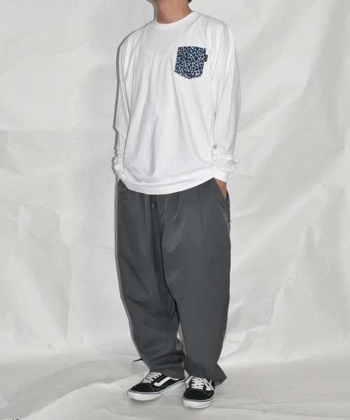 DOUBLE STEAL（ダブルスティール）の「柄ポケット 長袖Tシャツ（Tシャツ/カットソー・メンズ・ブラック系その他/ホワイト系その他2/ブラック系その他2/ホワイト系その他・LARGE/X-LARGE/MEDIUM）」の12枚目の写真