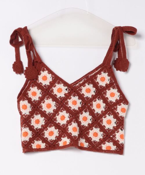 d.i.a.♡スカル×クラウン柄キャミソール セール】フラワー柄かぎ編みキャミソール（キャミソール）｜LADY