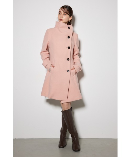 オーバーネックシンデレララインミニコート（チェスターコート