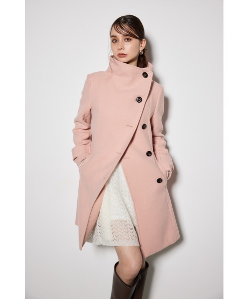 オーバーネックシンデレララインミニコート（チェスターコート