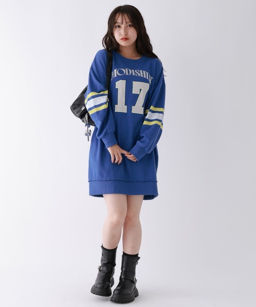 repipi armario（レピピ アルマリオ）の「ユニフォームワンピース（ワンピース・キッズ・ブルー/アイボリー/スミクロ・SMALL/MEDIUM/LARGE）」の3枚目の写真