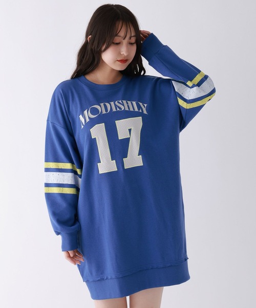 repipi armario（レピピ アルマリオ）の「ユニフォームワンピース（ワンピース・キッズ・ブルー/アイボリー/スミクロ・SMALL/MEDIUM/LARGE）」の15枚目の写真