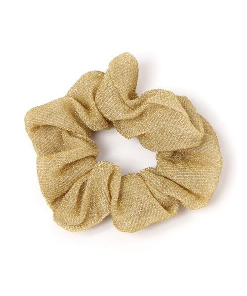 LAKOLE（ラコレ）の「ラメニットシュシュ / 112087（シュシュ・レディース・ブラック/ベージュ/その他1・FREE）」の2枚目の写真