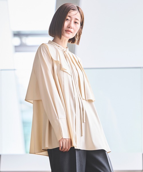 ArgueCultureボウタイシャツ 変形袖 取外し可能 styling/（スタイリング）の「ボウタイシャツブラウス（シャツ